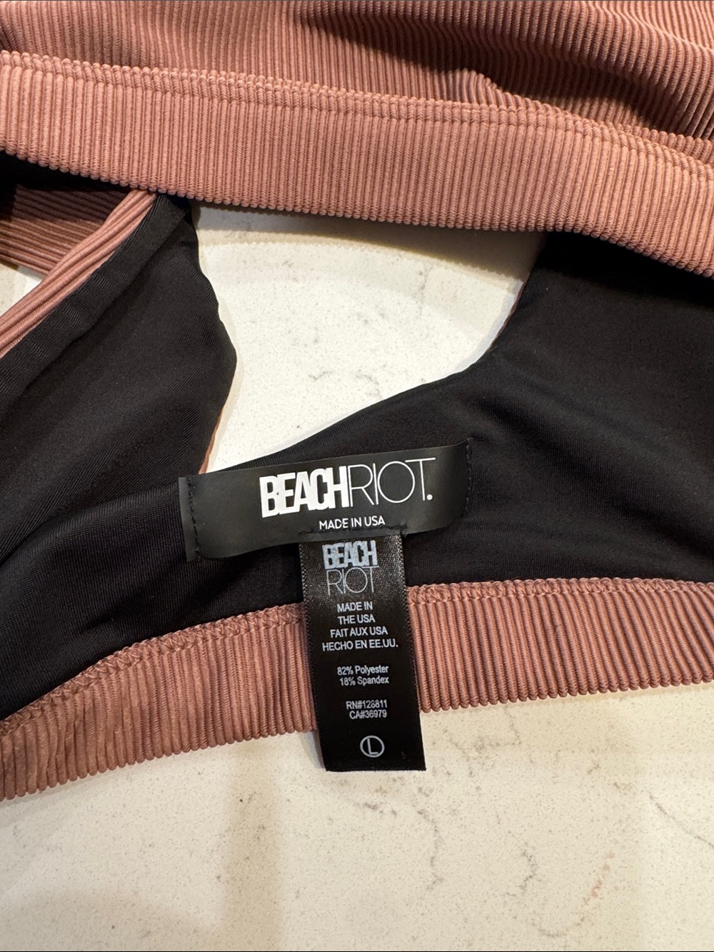Beach Riot x Free People Ribbed Bikini Top Large - Picture 3 of 3